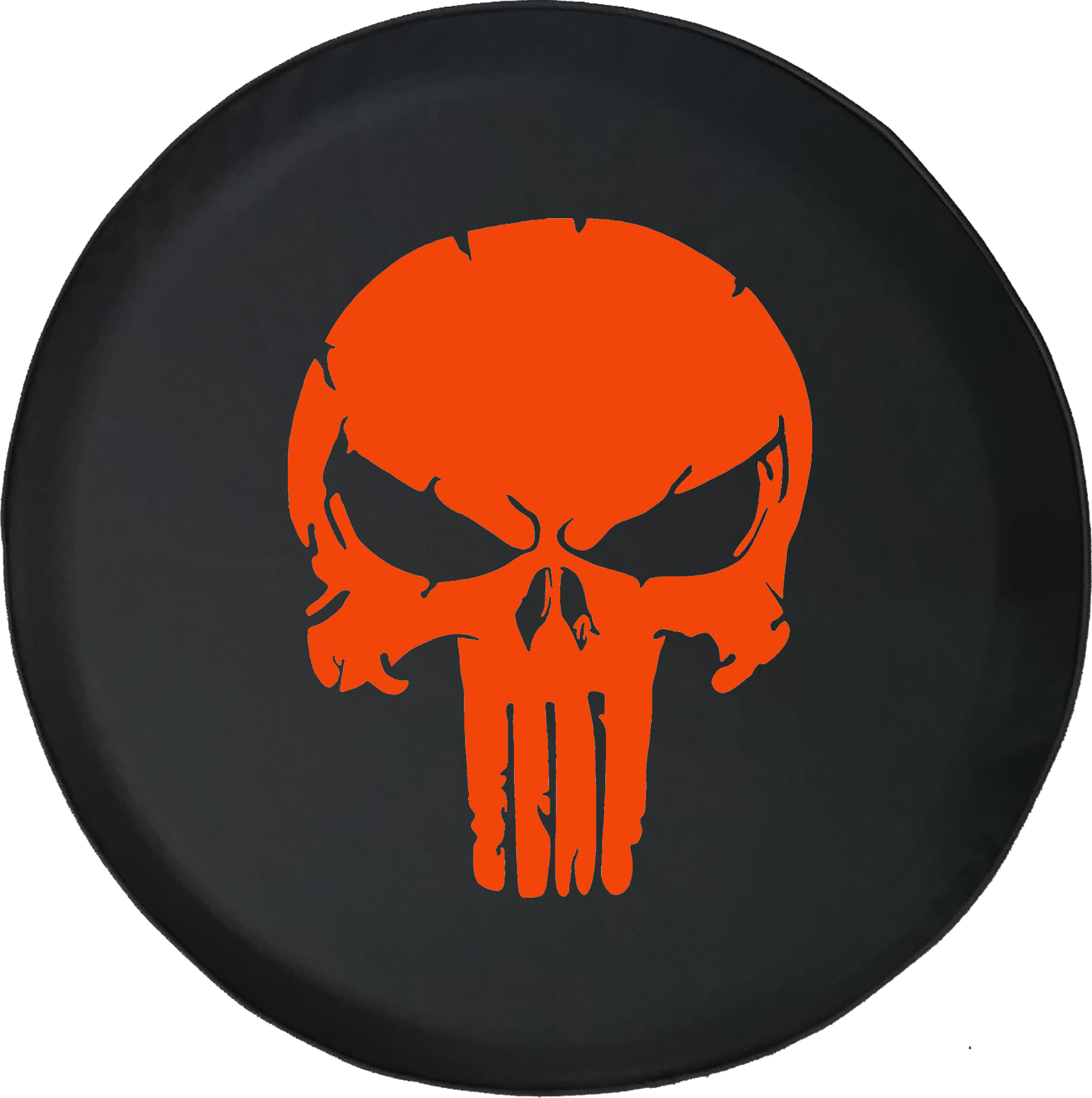 Cracked Punisher Skull With Angry Eyes Offroad Jeep (1768x1777), Png Download