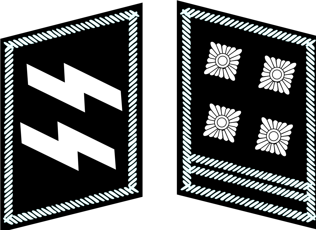 File - Ss-obersturmbannführer - Svg (1280x929), Png Download