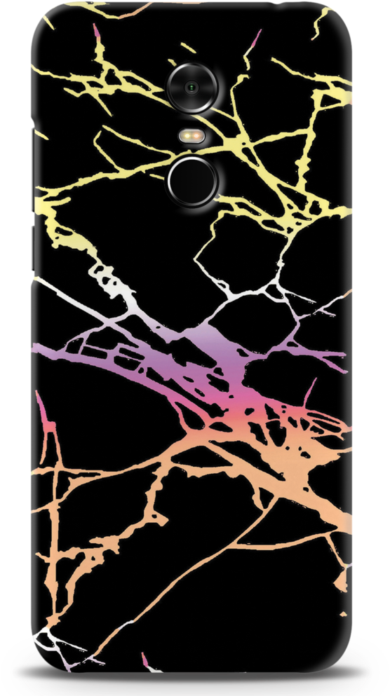 Dramatic Black Marble Cover Case For Redmi Note (1024x1024), Png Download