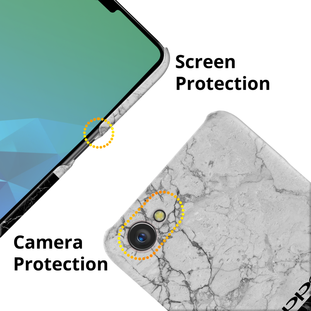 Grey & Black Marble Cover Case For Oppo A3 (1024x1024), Png Download