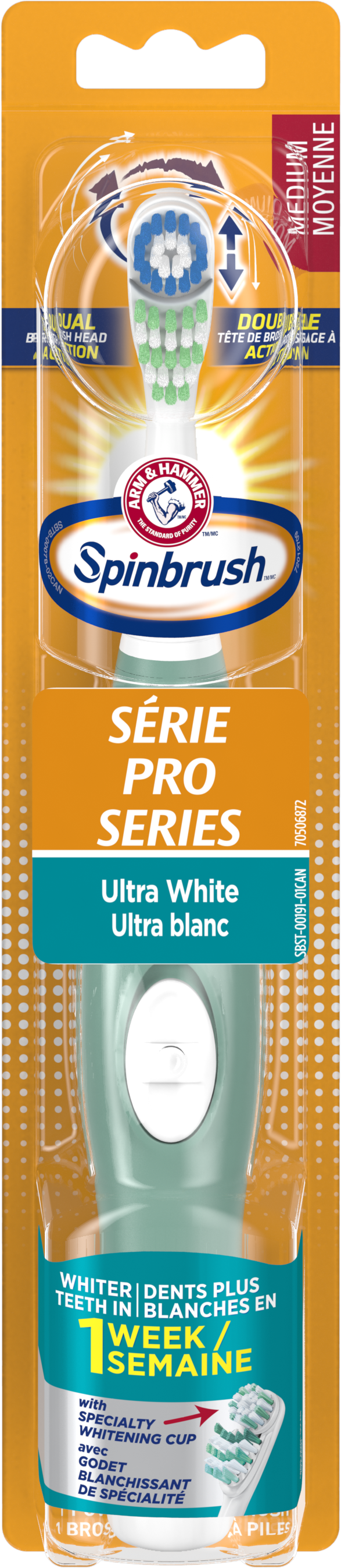 Spinbrush™ Pro Series, Ultra White (3000x3000), Png Download