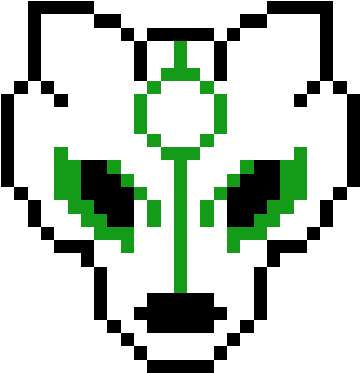 Pixel Wolf (600x600), Png Download