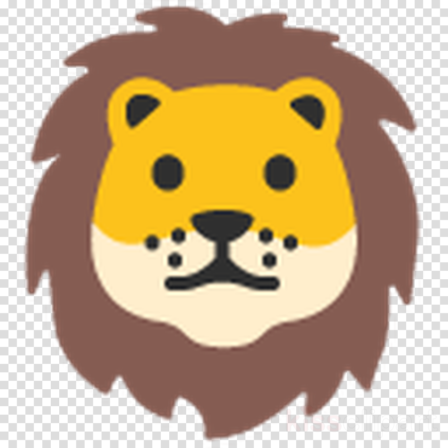Google Lion Emoji Clipart Lion Emoji Android Nougat (900x900), Png Download