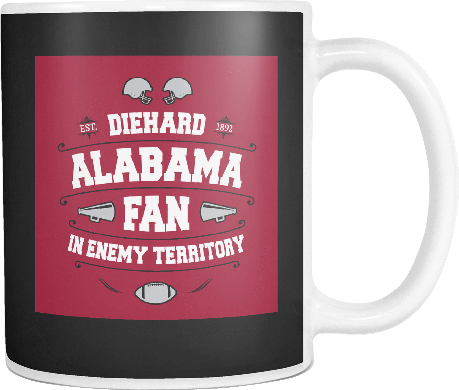 Alabama Diehard Fan Mug (1024x1024), Png Download