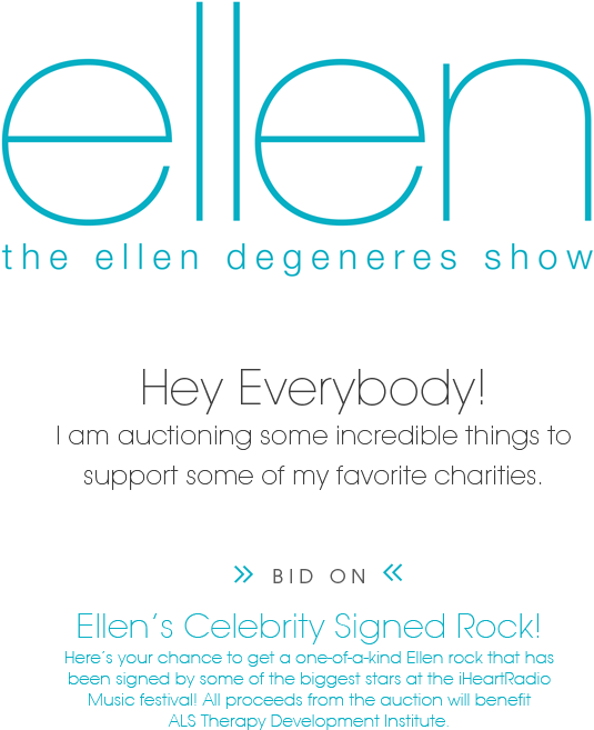 Ellen's Celebrity Signed Rock (1200x813), Png Download