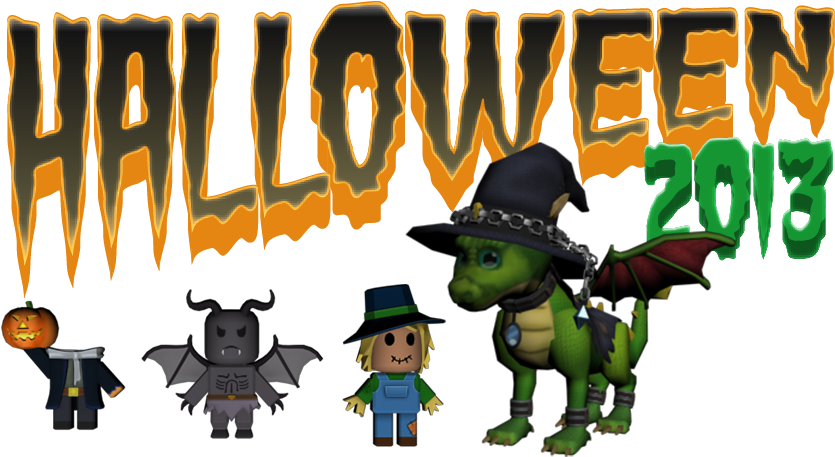 Halloweenbloxikinsdragon (845x467), Png Download