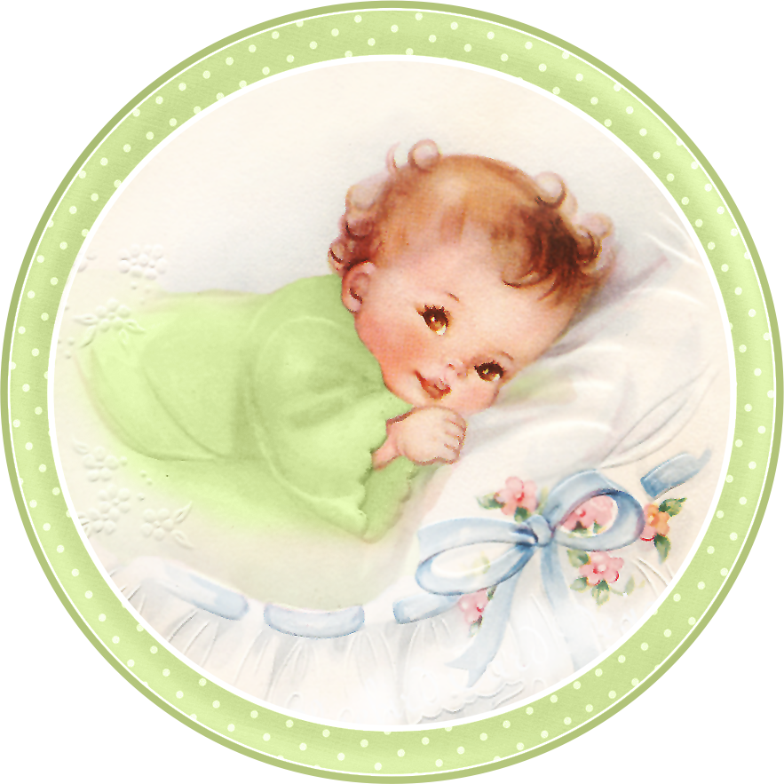 Bebe En Almohada Verde (883x883), Png Download
