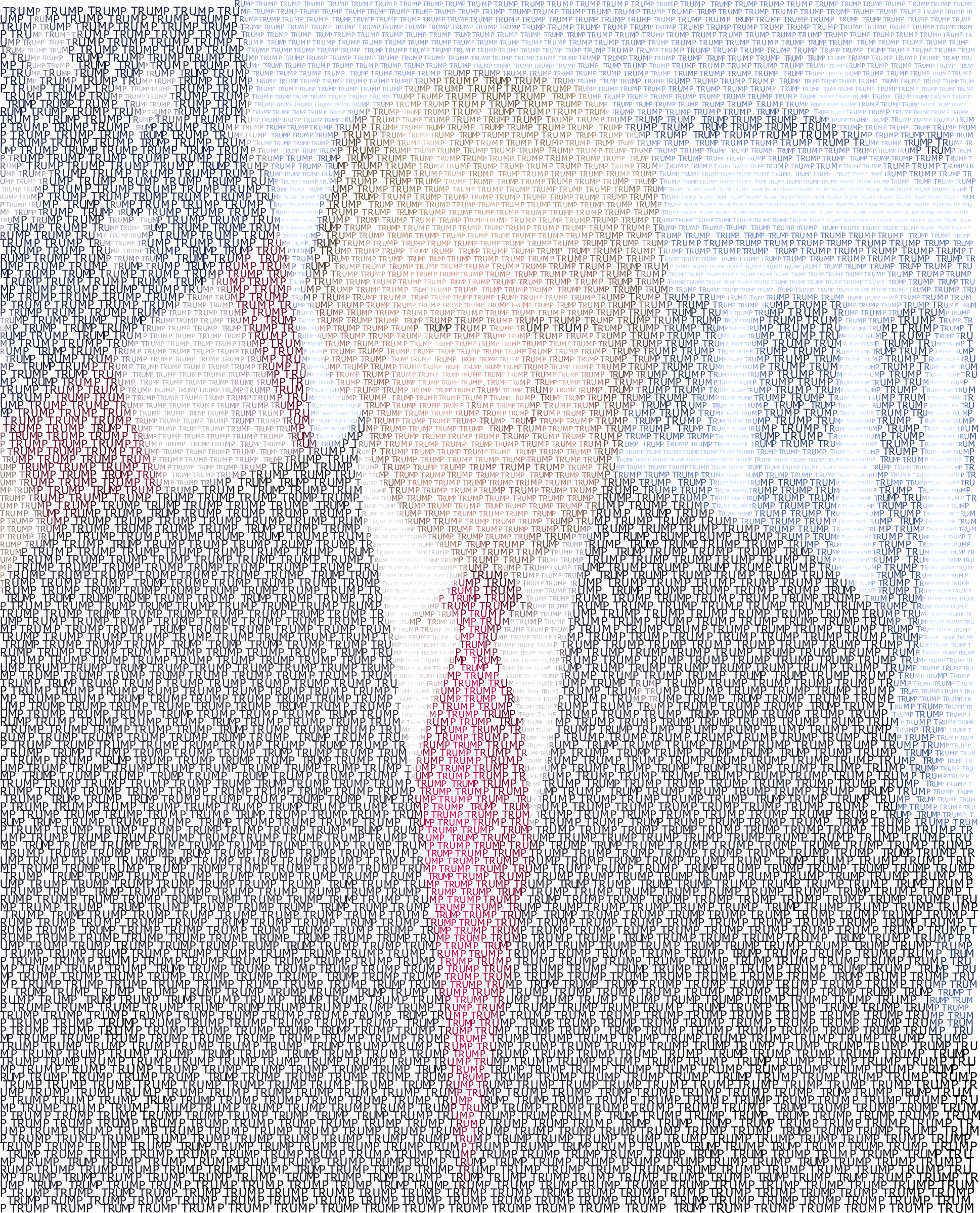 This Free Icons Png Design Of Trump Portrait Typography (1938x2400), Png Download