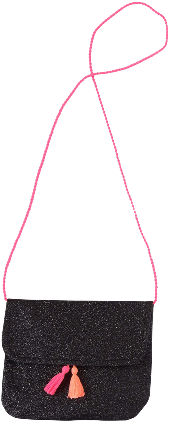 Bonheur Du Jour Black Glitter Purse (448x900), Png Download