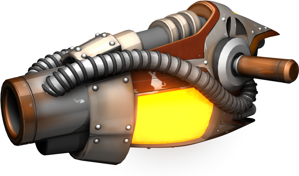 450kib, 1015x602, Render Meteor Gun (1015x602), Png Download