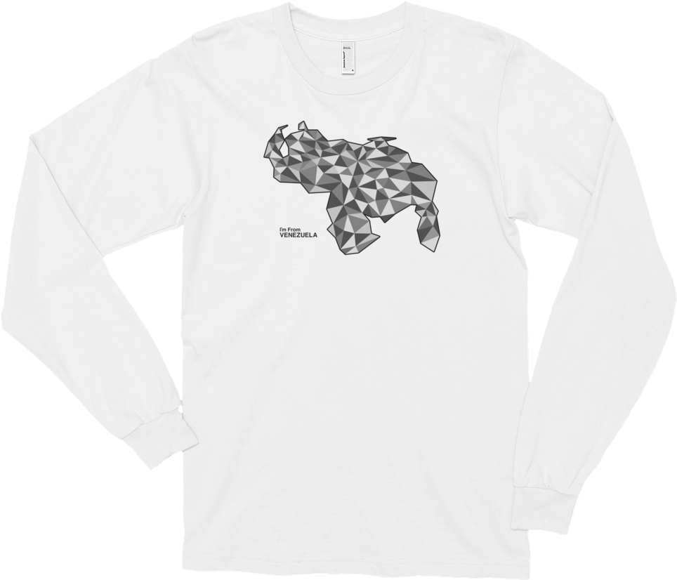 Mapa Gris Long Sleeve T-shirt (1000x1000), Png Download