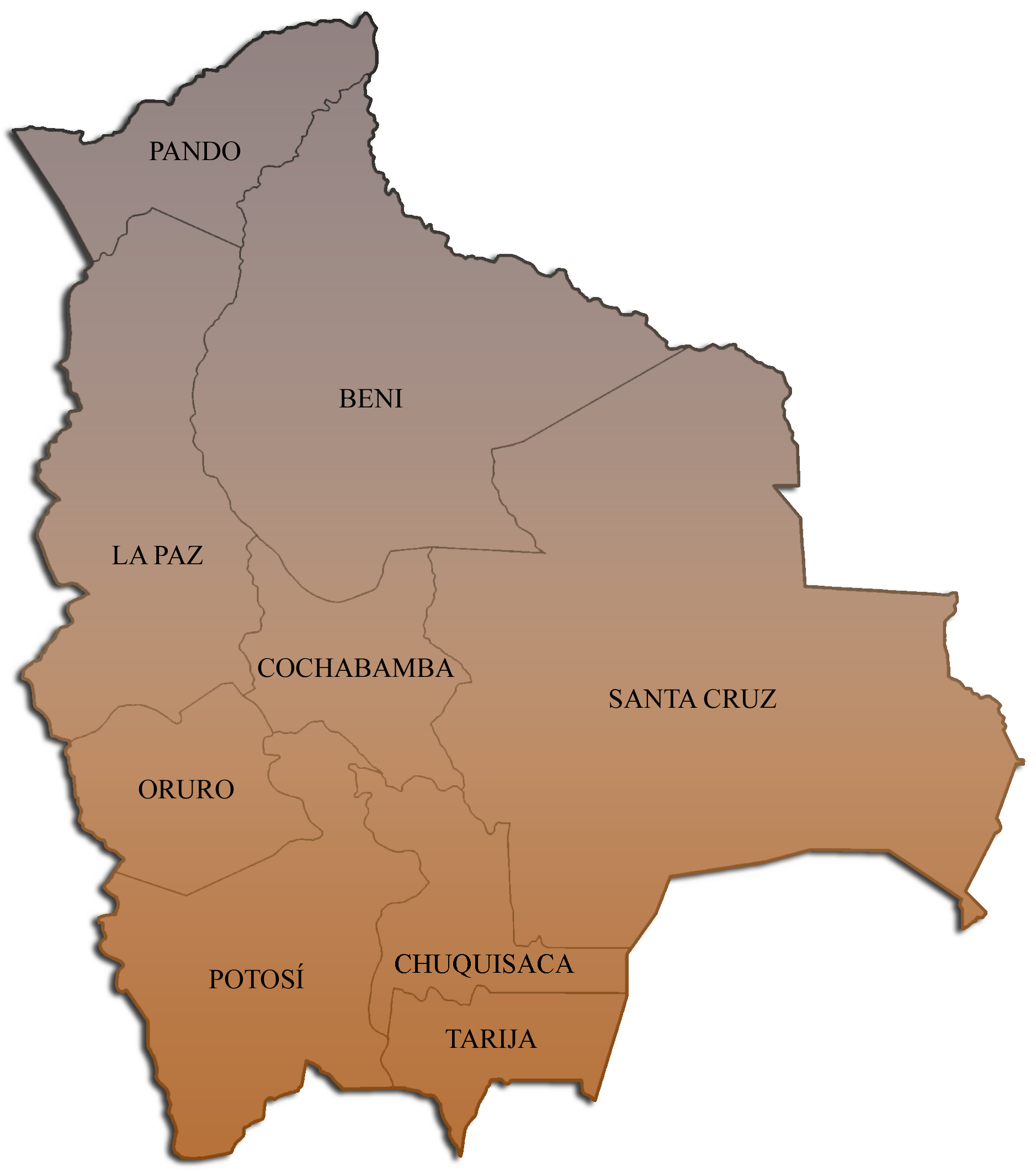 Departamentos De Bolivia (2000x2208), Png Download