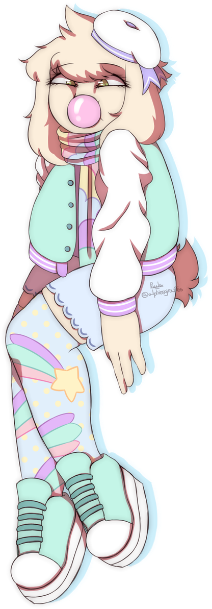 Art Giraffe I Love Pastel Colors I Love Asriel I Put (800x1200), Png Download