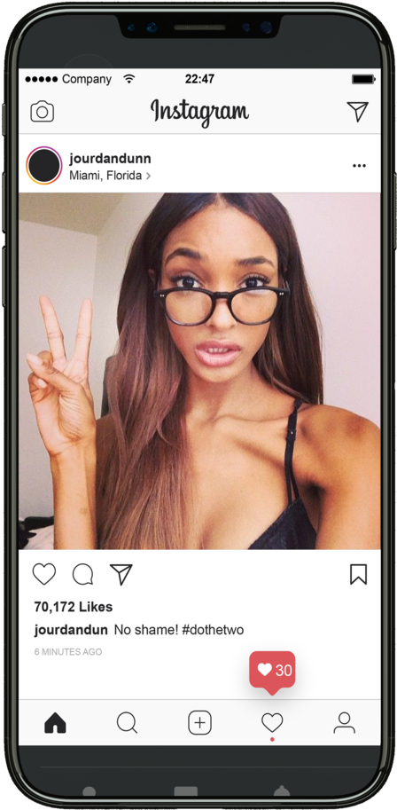 Jourdan Dunn In Phone (1000x1237), Png Download