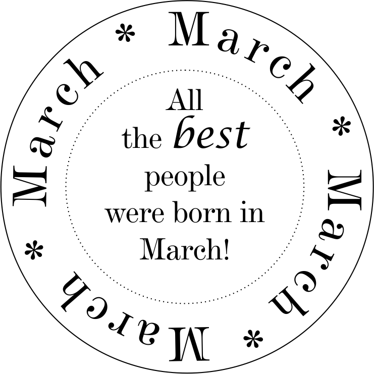 ┌iiiii┐ March Birthday (741x741), Png Download