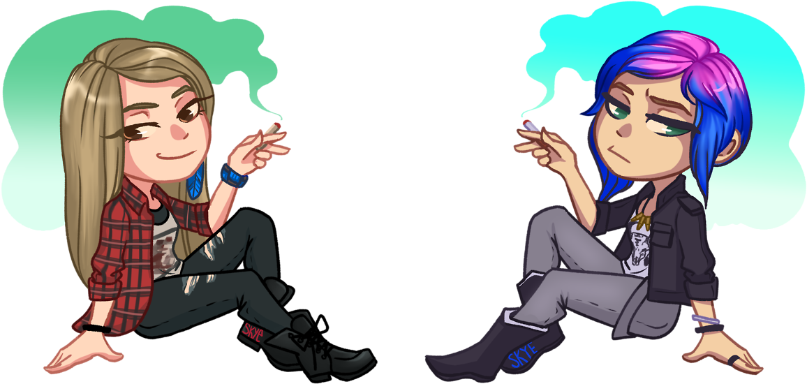 Chloe And Rachel Stickers For Sale At Tracon (1280x640), Png Download