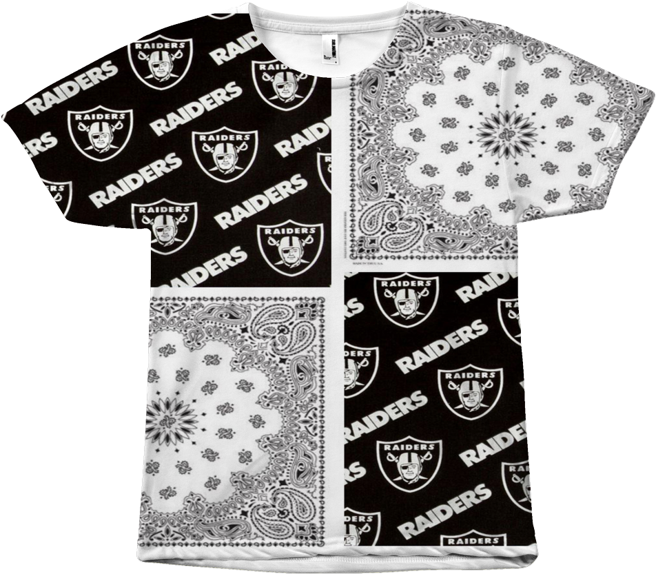 Customized La Raiders Medium White Bandana Design Print (1024x1024), Png Download