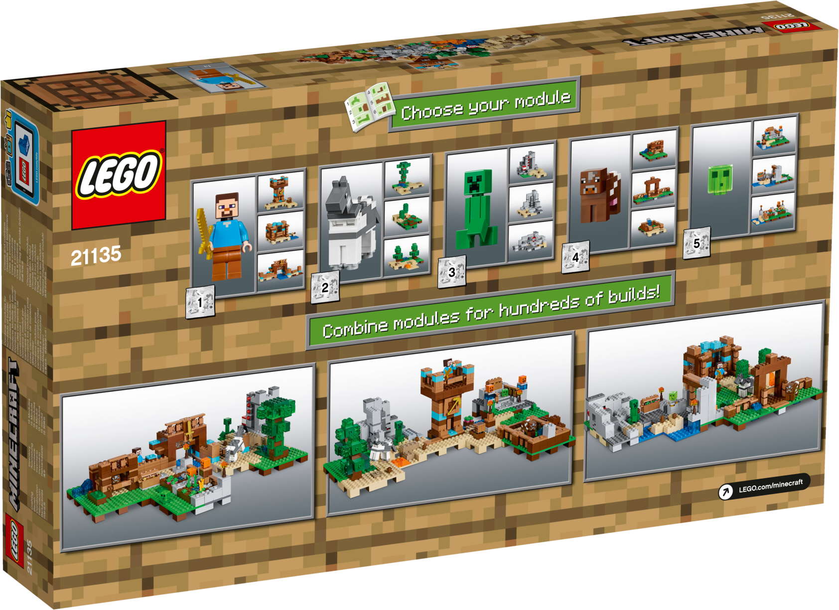 Minecraft 21135 The Crafting Box, A, , Large (1684x1225), Png Download