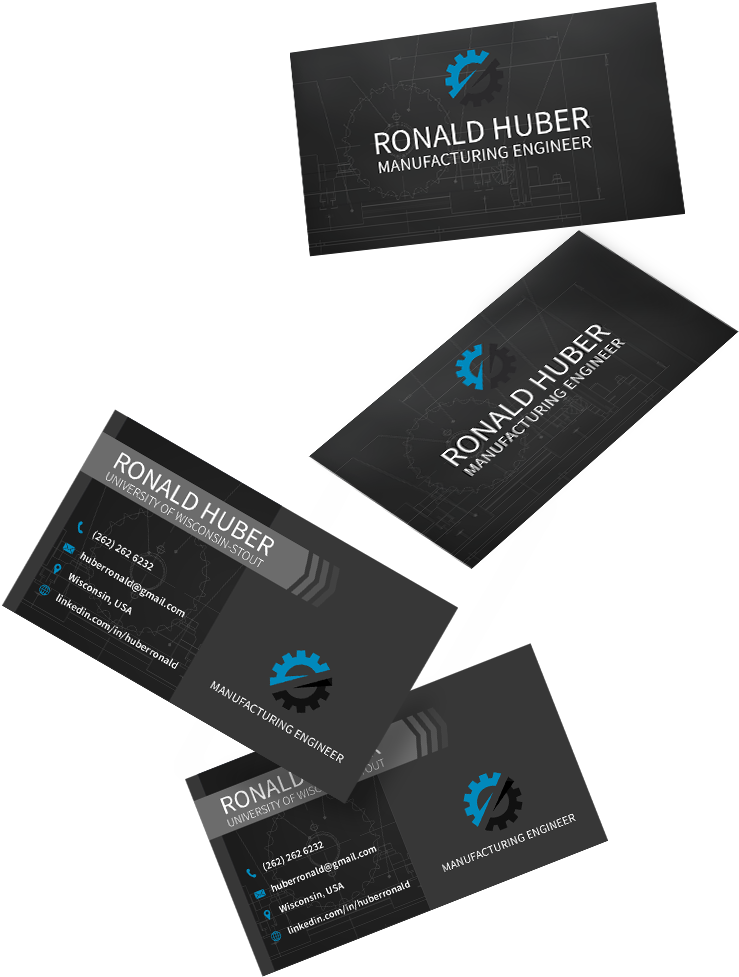 Manufacturing Engineering Business Card (1067x1067), Png Download