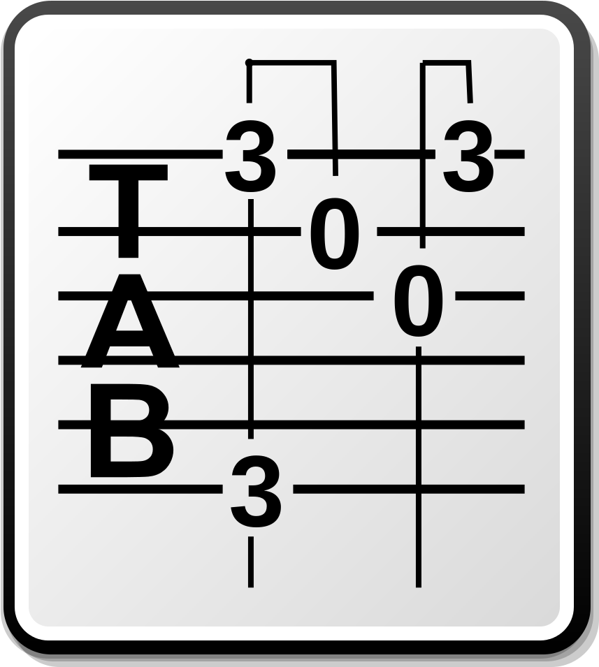 Tablature Music Icon (1024x1024), Png Download