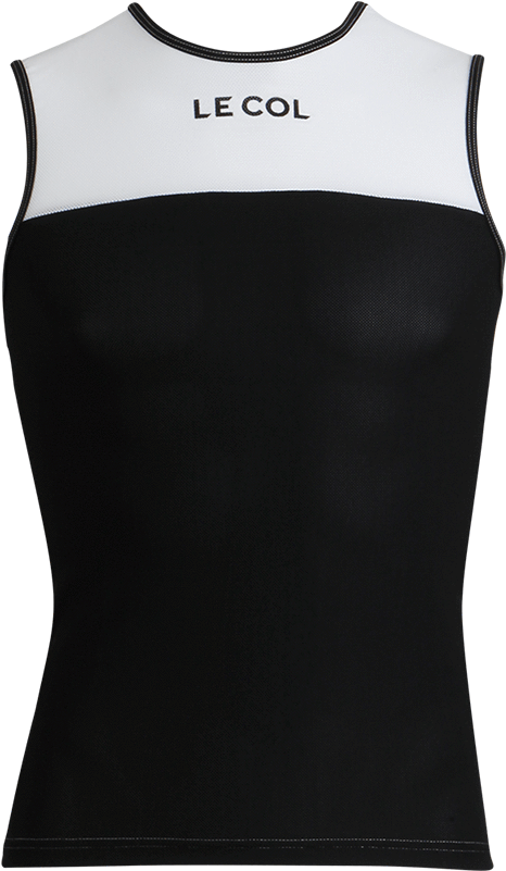 Sleeveless Undervest - White/black (1000x1000), Png Download