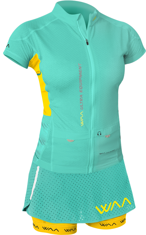 Pack Ultra Carrier Shirt Ultra Skirt - Waa Ultra Carrier Femme - Dames - Groen/geel (806x1000), Png Download