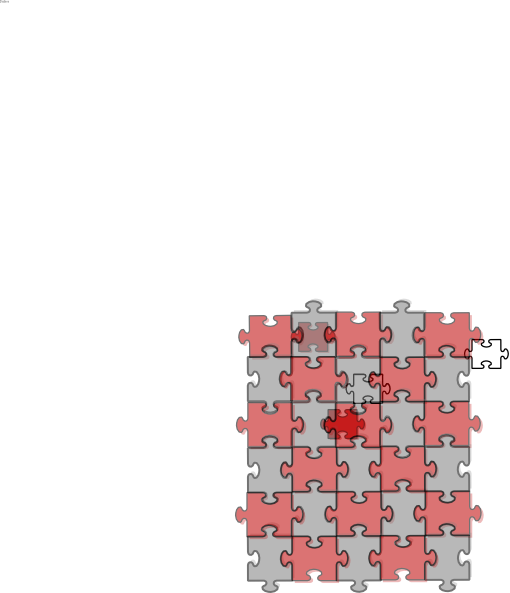 And Maroon Puzzle Pieces Put Together Png (510x593), Png Download