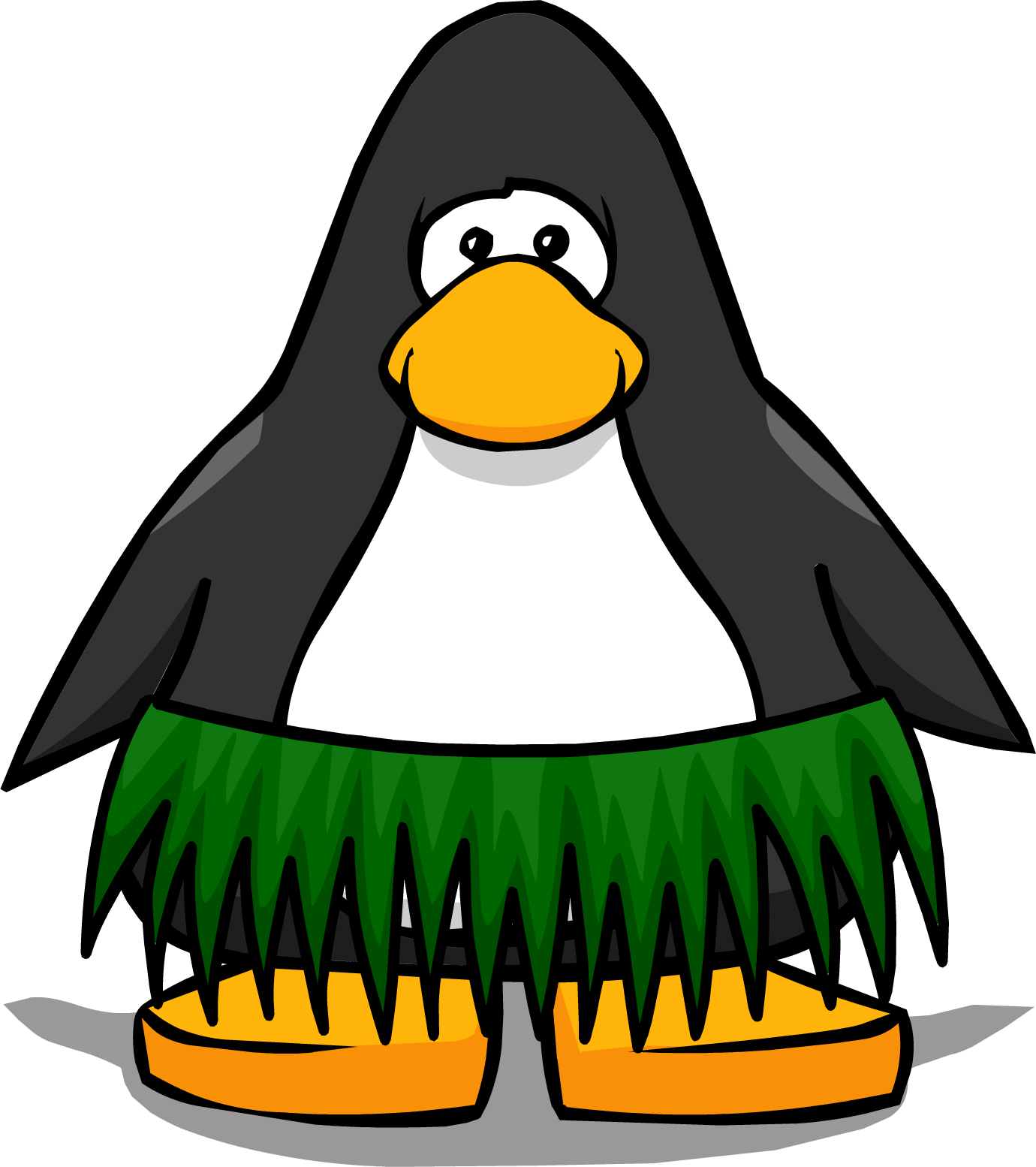 Grass Skirt Pc - Penguin From Club Penguin (1380x1554), Png Download