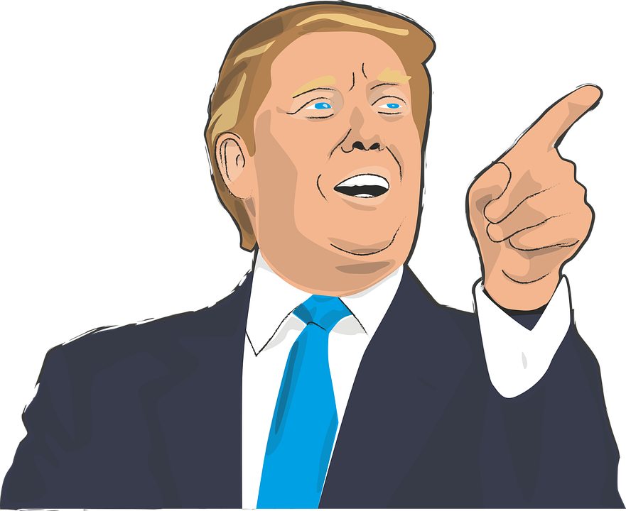 Trump States President Usa United America - Trump Dibujo Png (416x340), Png Download