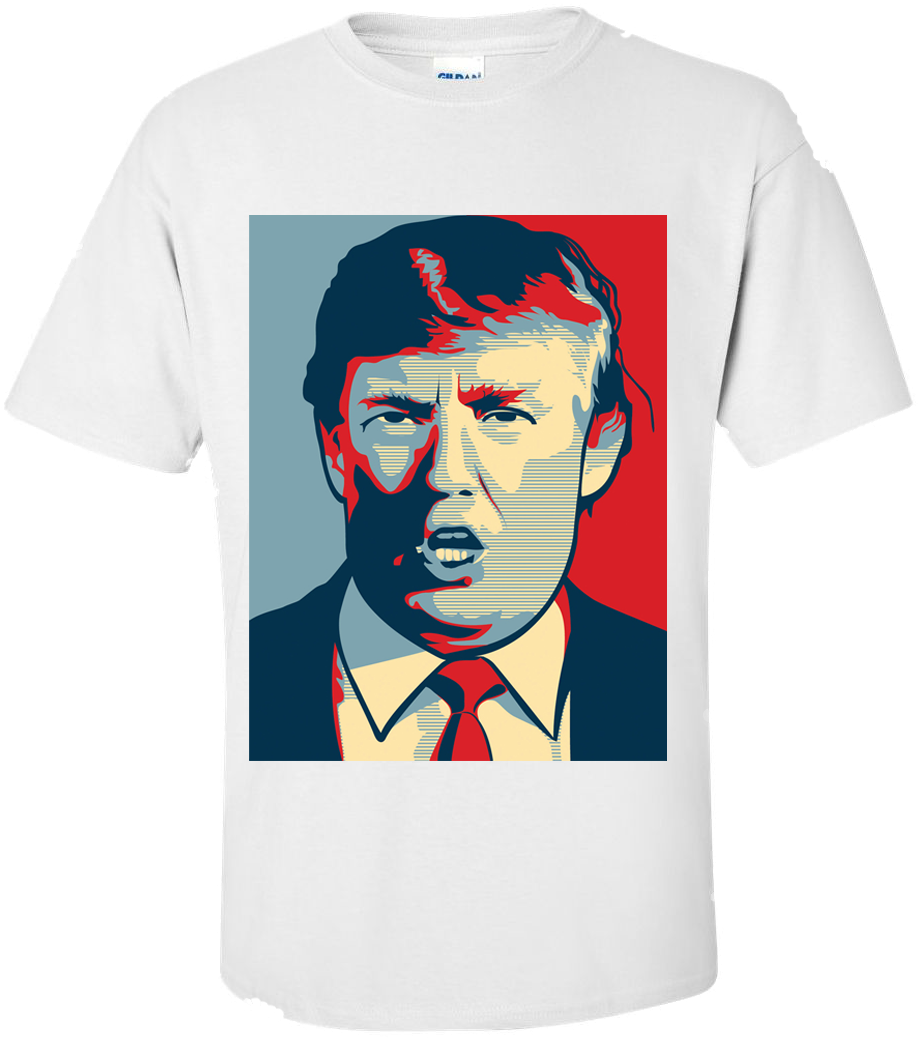 Donald Trump Red White & Blue T Shirt White - Donald Trump Shepard Fairey (924x1114), Png Download