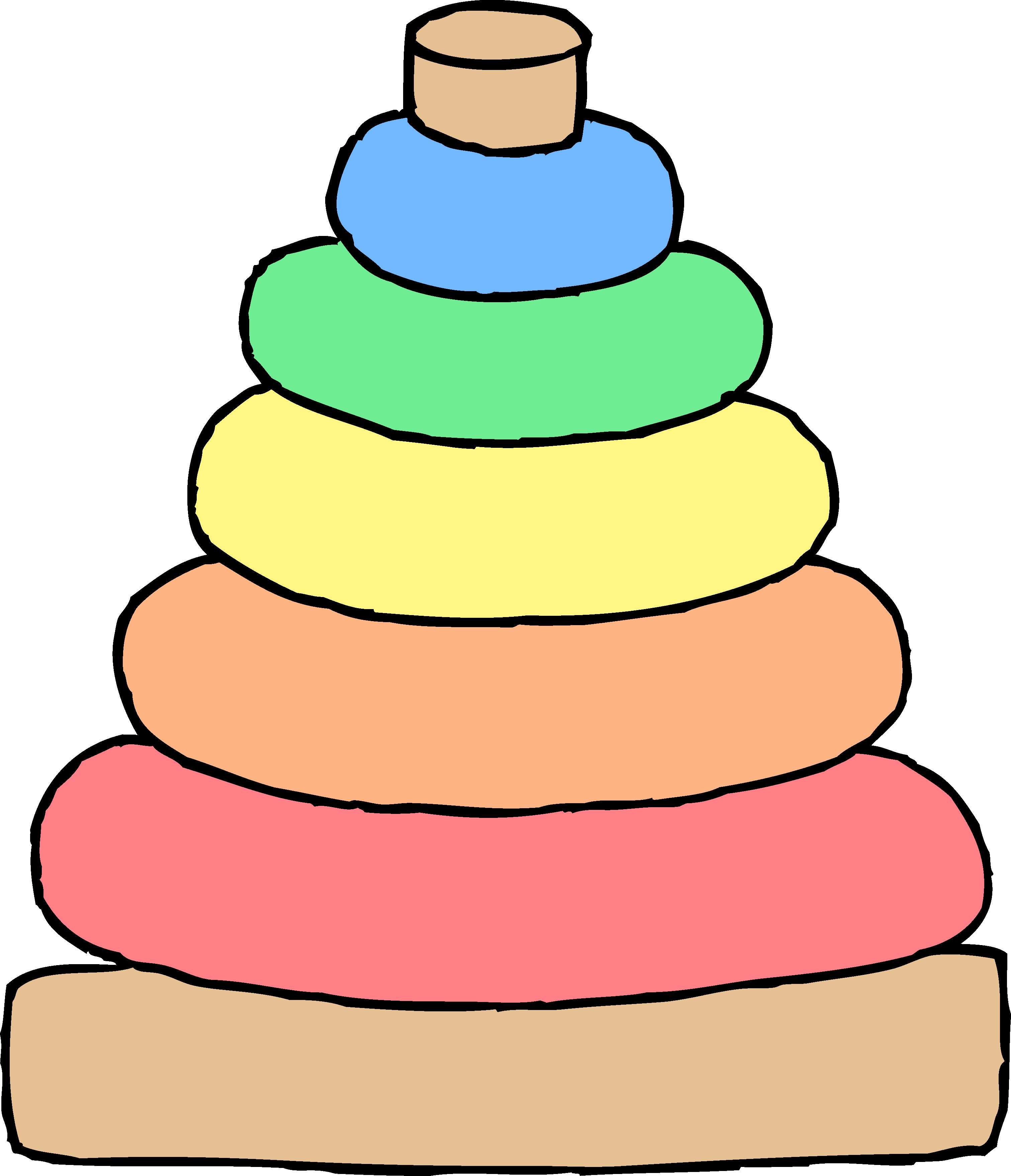 Pastel Clipart Infant Toy - Clip Art Baby Toys (3022x3514), Png Download