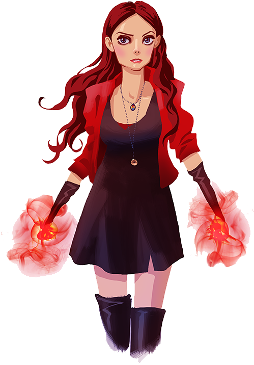 Scarlet Witch Png Hd - Scarlet Witch Fanart (531x800), Png Download