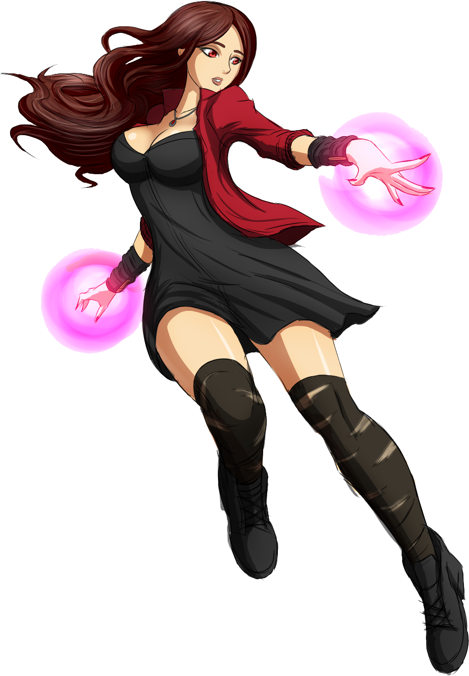 Scarlet Witch Png Free Download - Scarlet Witch Cartoon Character (1140x1500), Png Download
