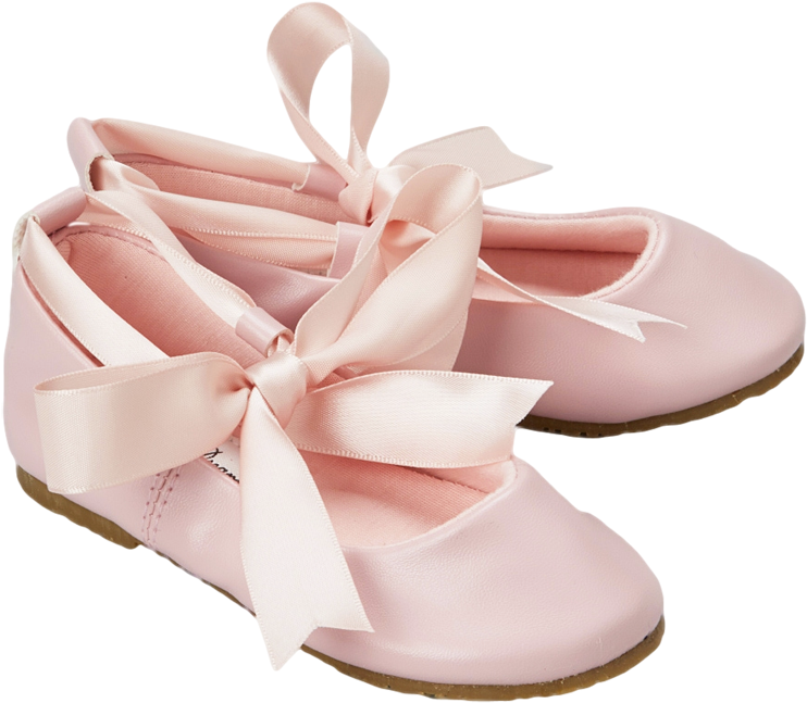 Png Image Information - Pink Ballet Flats Girls Dress Shoes With Grosgrain (800x800), Png Download