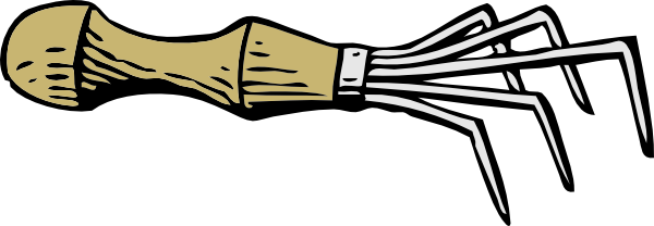 Hand Rake Clip Art - Hand Rake Clipart (600x208), Png Download
