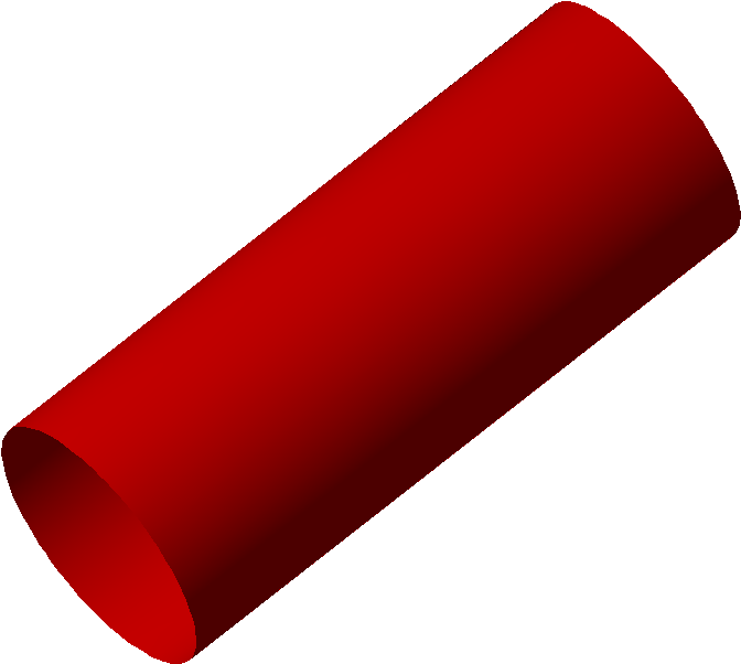 Red Cylinder - Geometrijsko Tijelo Valjak (711x641), Png Download