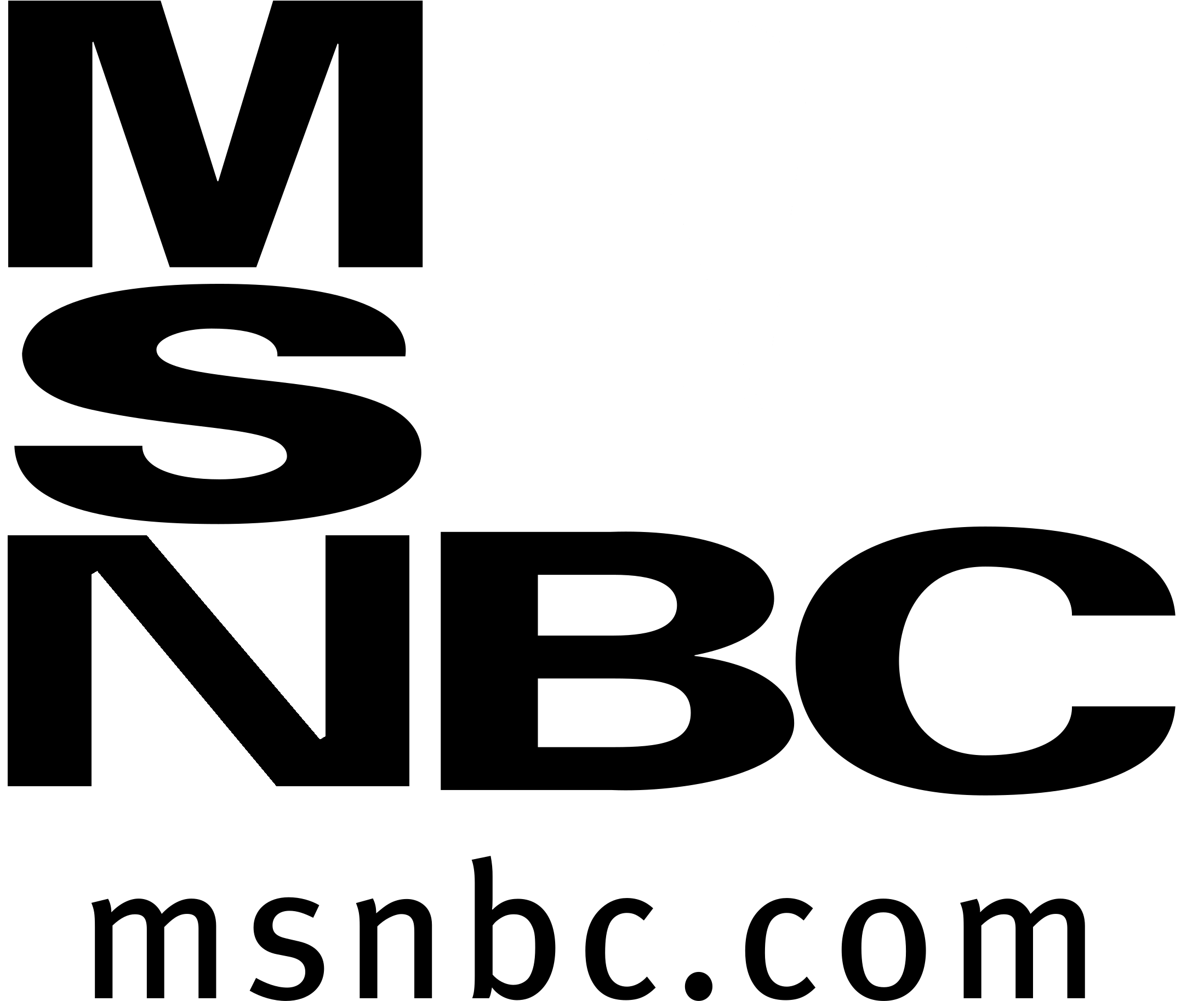 Msnbc Logo Black And White - Oval (2400x2400), Png Download