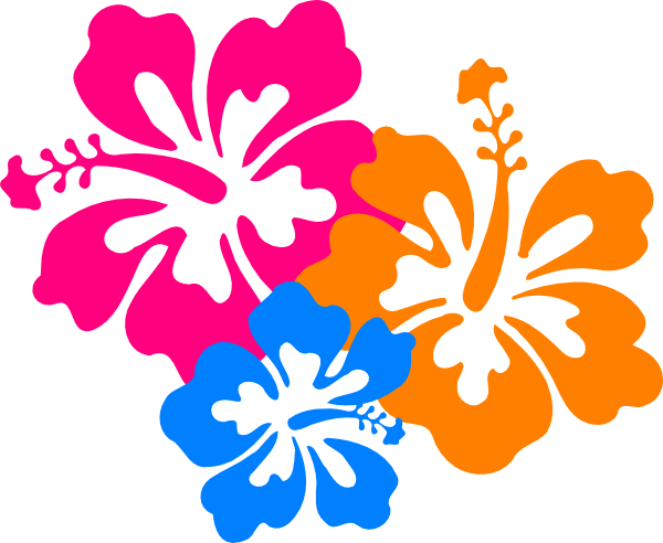 Hawaiian Flower Clip Art Banner Royalty Free Library - Hibiscus Clip Art (600x492), Png Download