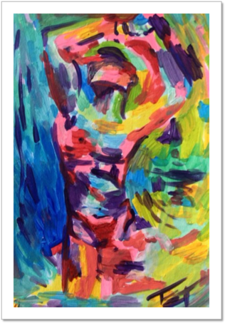 Reaching New Heights - Male Nude (343x480), Png Download