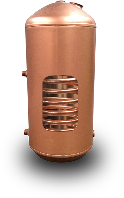 Indirect Uninsulated Cylinder - Copper Cylinder (562x749), Png Download