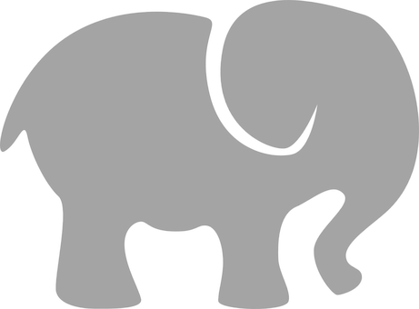 Elephant Gray Silhouette Animal Sign Baby - Free Elephant Clipart (461x340), Png Download