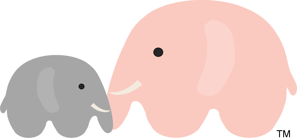 Mommy And Baby Elephant Png (1011x474), Png Download
