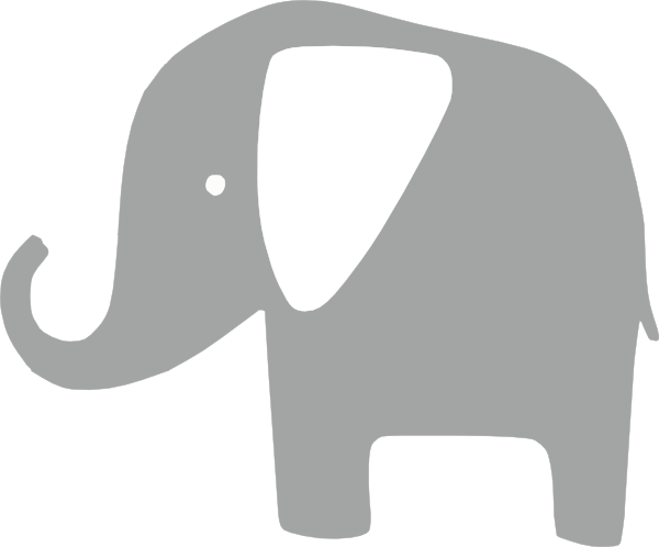 Grey Baby Elephant Clip Art Free 25751 - Cute Elephant Silhouette Clip Art (600x498), Png Download