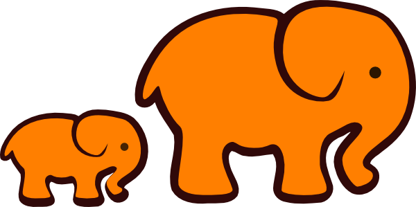 Baby Animal Clipart Small Elephant - Elephant Clip Art (600x299), Png Download