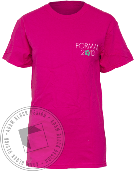 12852 Alpha Sigma Alpha Luau Tee Front - Clothing (464x585), Png Download