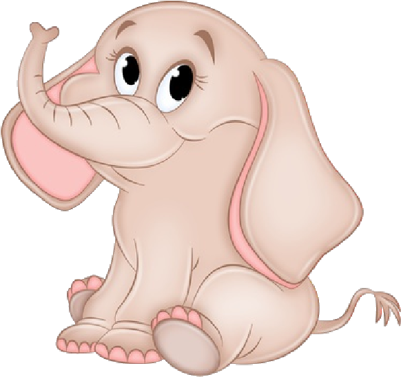 Funny Baby Elephant Images Cliparts - Cute Baby Elephant Clipart (600x600), Png Download