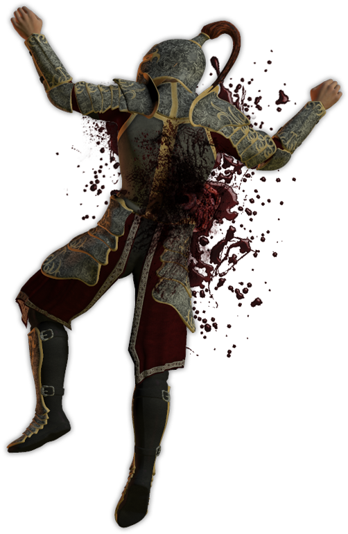 Dead Royal Guard - Blood Spatter 3 Sticker (537x799), Png Download