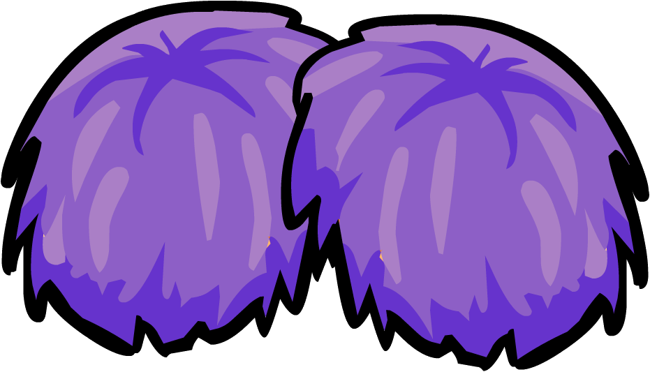 Clipart Freeuse Library Purple Pom Poms Clipart - Pom Pom Clipart (931x533), Png Download