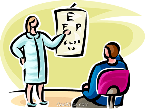 Person Having An Eye Exam Royalty Free Vector Clip - Exame De Vista Vetor (480x362), Png Download