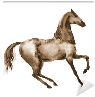 Sepia Drawing Horse - Drawing (400x400), Png Download